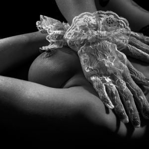 Nude art, white lace, bodyscapes, HelmerFoto